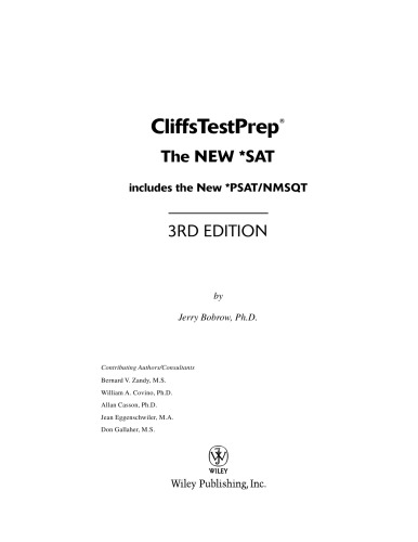 ﻿CliffsTestPrep NEW SAT ، نسخه 3