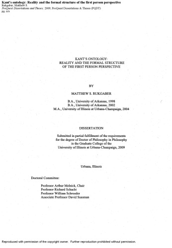 ﻿هستی شناسی، واقعیت و ساختار صوری دیدگاه اول شخص کانت