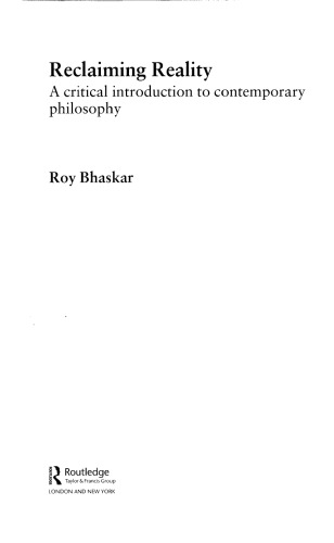 ﻿بازیابی واقعیت: درآمدی انتقادی بر فلسفه معاصر