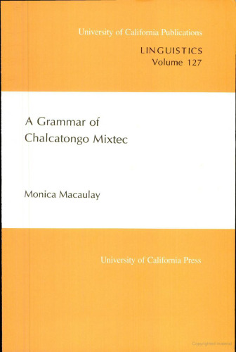 ﻿دستور زبان Chalcatongo Mixtec (انتشارات دانشگاه کالیفرنیا در زبان شناسی)