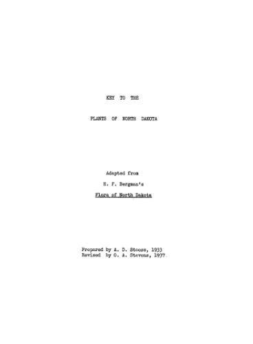 کلید گیاهان داکوتای شمالی