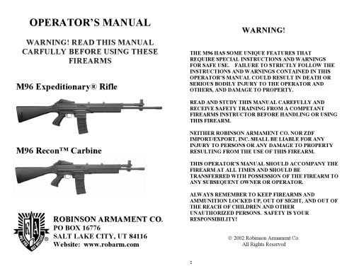 ﻿راهنمای اپراتور M96