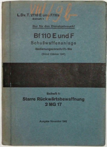 ﻿سیستم اسلحه رانش Bf 110 E و F. دستورالعمل های عملیاتی - Wa