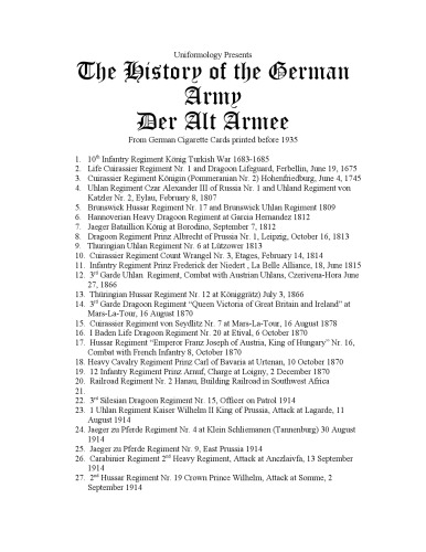 ارتش آلمان 1683-1935 از کارتهای سیگار آلمان (Uniformology CD-2004-29)