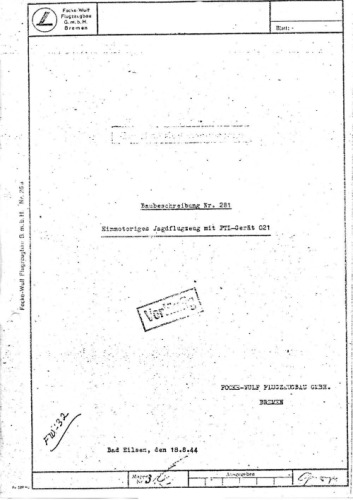 مشخصات ساختمان. جنگنده تک موتوره با - دستگاه PTL 021