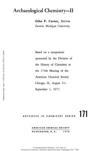 شیمی باستان شناسی II