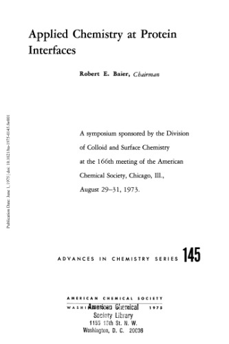 شیمی کاربردی در اینترفیس پروتئین