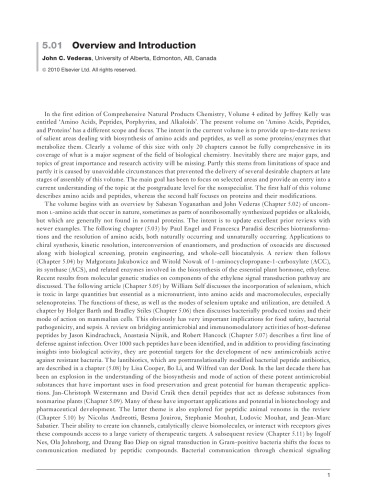 فراورده های طبیعی طبیعی II Vol.5 اسیدهای آمینه ، پپتیدها و پروتئین ها