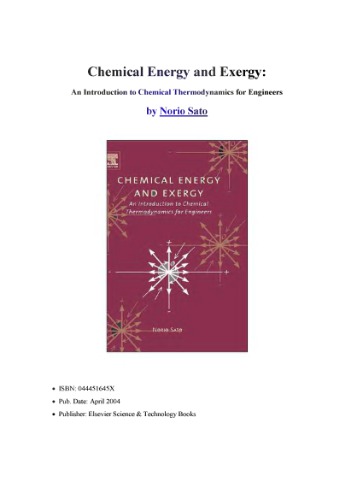 انرژی شیمیایی و اگزرژی مقدمه ای از ترمودینامیک شیمیایی برای مهندسان