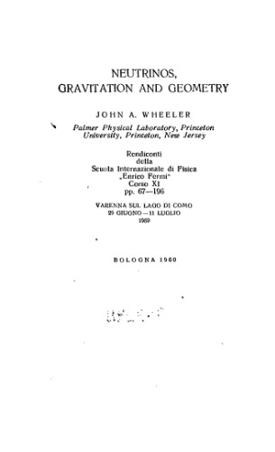 ﻿گرانش، نوترینو و جهان