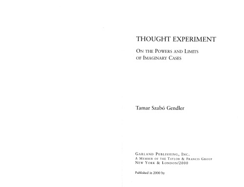 آزمایش فکری. در مورد قدرت و محدودیتهای موارد خیالی