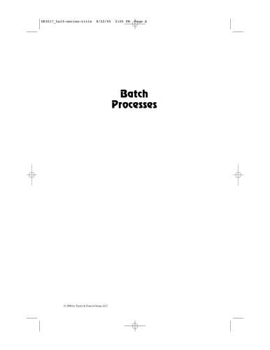 فرآیندهای دسته ای (صنایع شیمیایی)