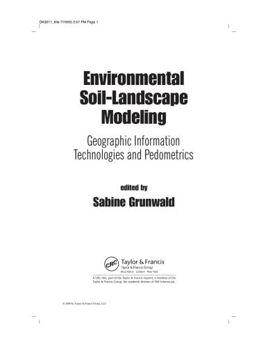مدل سازی منظر از محیط زیست خاک: فن آوری اطلاعات جغرافیایی و گام شمار (کتاب هایی در خاک ، گیاهان و محیط زیست)
