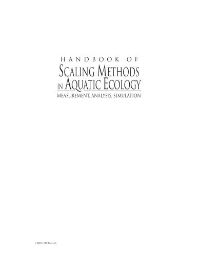 کتاب روشهای مقیاس گذاری در اکولوژی آبزیان: اندازه گیری ، تجزیه و تحلیل ، شبیه سازی