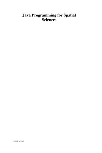 برنامه نویسی جاوا برای علوم مکانی