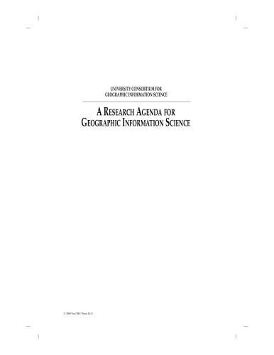 یک برنامه تحقیقاتی برای علوم اطلاعات جغرافیایی