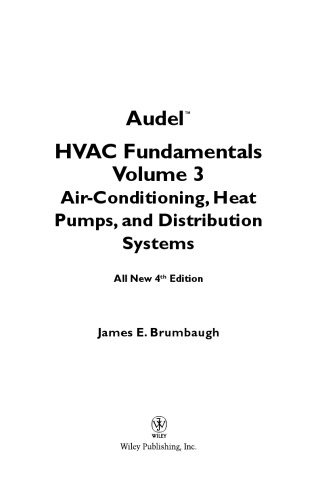 مبانی Audel HVAC ، تهویه هوا ، پمپ های حرارتی و سیستم های توزیع