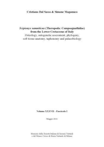 Scipionyx samniticus (Theropoda - Compsognathidae) از کرتاسه تحتانی ایتالیا