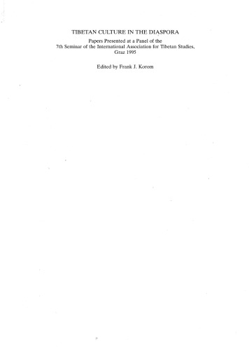 فرهنگ تبت در دیاسپورات: PIATS 7: Vol IV