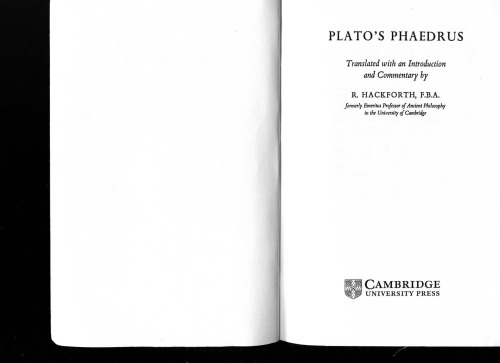 افلاطون: Phaedrus