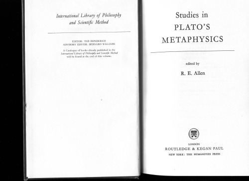 ﻿مطالعات متافیزیک افلاطون