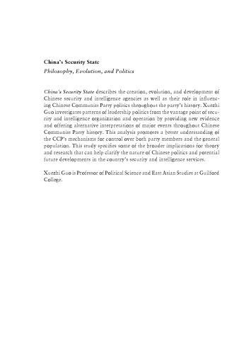دولت امنیتی چین: فلسفه ، تکامل و سیاست