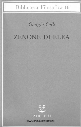 Zeno of Elea: درس 1964-1965