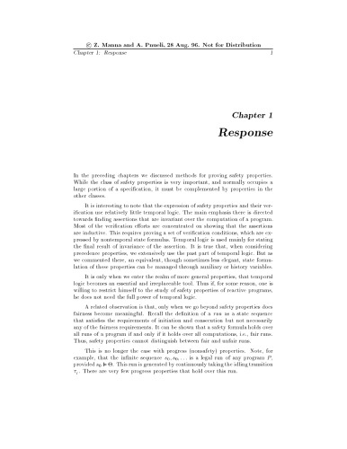 تأیید موقتی سیستم های واکنشی: پیشرفت
