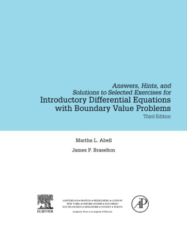 معادلات افتراقی مقدماتی: با مشکلات ارزش مرزی ، کتابچه راهنمای راه حل های دانشجویی (فقط الکترونیکی)