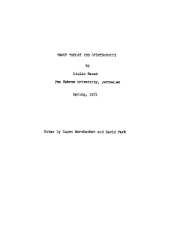 تئوری گروه و طیف سنجی