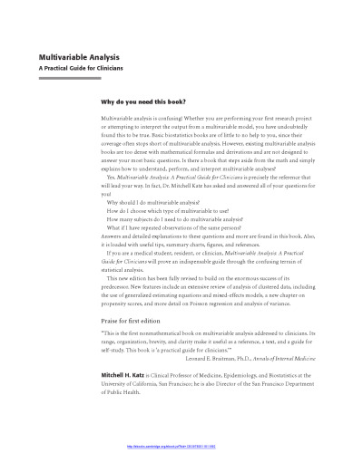 تجزیه و تحلیل چند متغیره: یک راهنمای عملی برای پزشکان