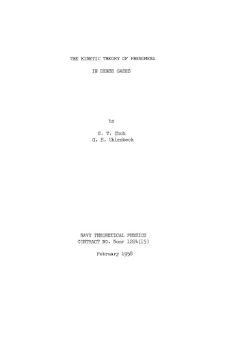 نظریه جنبشی پدیده ها در گازهای متراکم