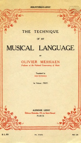 تکنیک زبان موسیقی من ، جلد 1: متن
