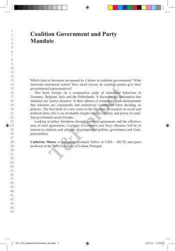 دولت ائتلاف و وظیفه حزب: چگونگی توافق نامه های ائتلاف اقدامات وزیران را محدود می کند