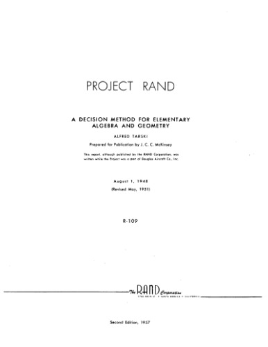 یک روش تصمیم گیری برای جبر ابتدایی و هندسه