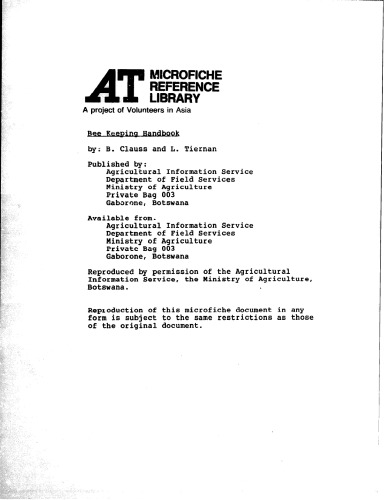 کتابچه راهنمای نگهداری زنبورها