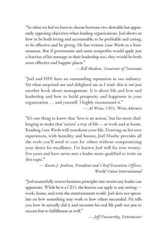 عشق کار می کند: هفت اصل بی موقع برای رهبران مؤثر