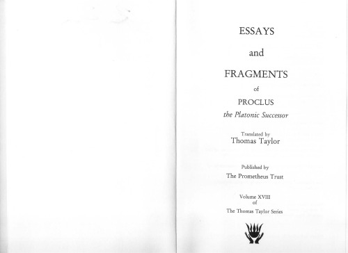 ﻿مقاله ها و قطعات Proclus