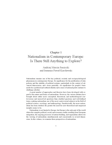 تنوع ملی گرایی در اروپا معاصر