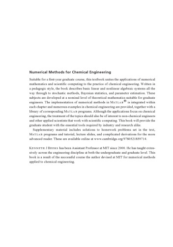 ﻿روش‌های عددی برای مهندسی شیمی: کاربردها در متلب