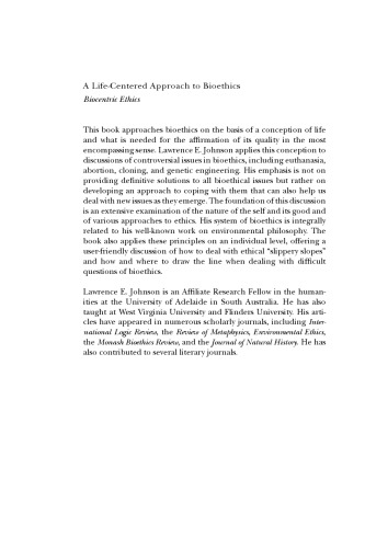 یک رویکرد زندگی محور به زیست شناسی: اخلاق زیست سنجی