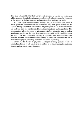 مکانیک کلاسیک: تحولات ، جریانها ، پویایی های یکپارچه و آشوب آور