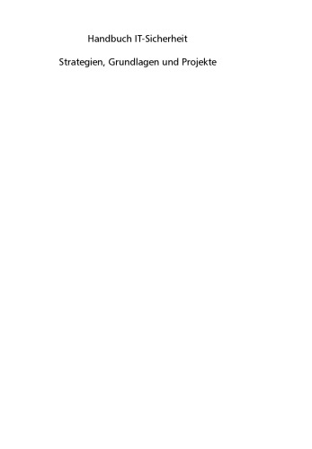 کتابچه راهنمای امنیت IT: استراتژی ها ، مبانی و پروژه ها