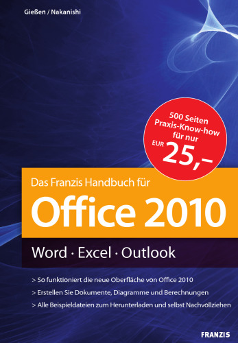 کتابچه راهنمای Franzis برای Office 2010 Word ، Excel ، Outlook