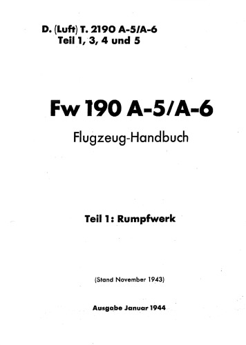 کتابچه راهنمای هواپیما - Fw 190 Part 1 [A-5، A-6]