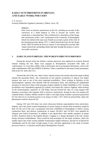 ﻿مدرسه شتاب دهنده CAS-CERN - 50 سال سنکروترون