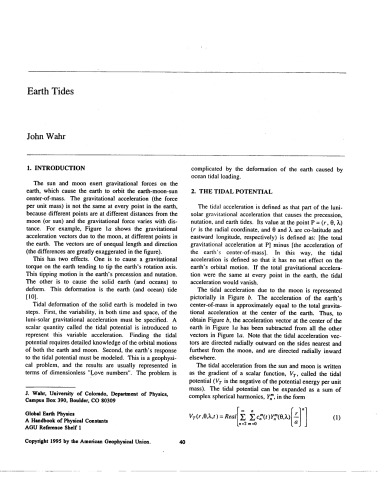 ﻿جزر و مد زمین [مقاله کوتاه]