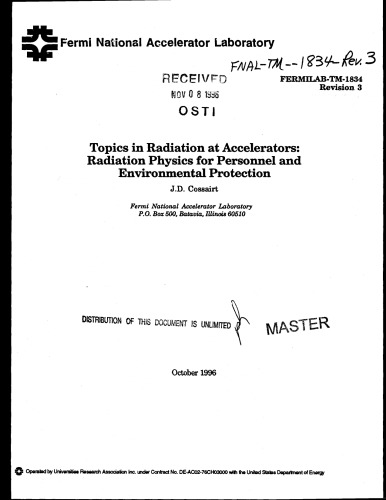 ﻿فیزیک تابشی برای پرسنل [در شتاب دهنده های ذرات]