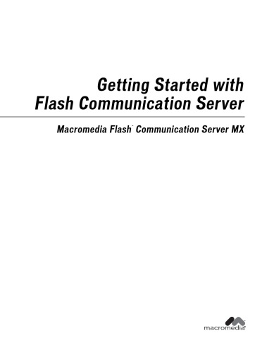 Macromedia - شروع به کار با سرور ارتباطات Flash