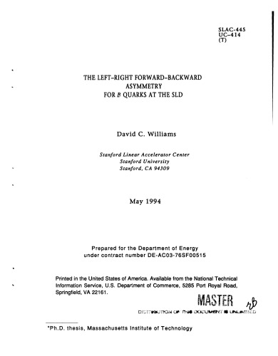 عدم تقارن چپ و راست ، رو به جلو برای B کوارک ها [پایان نامه]